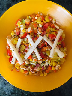 Una foto de Ensalada de patata y zanahoria