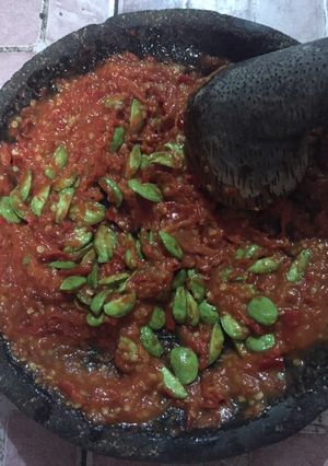 Foto resep Sambel trasi ulek pete