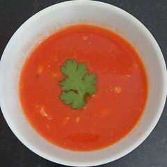 A picture of Tomato beet soup.