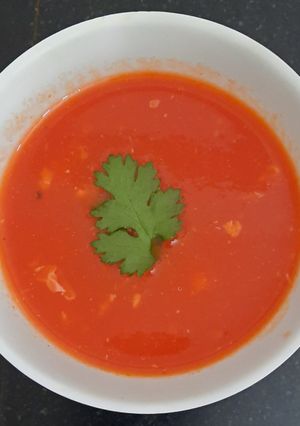 A picture of Tomato beet soup.