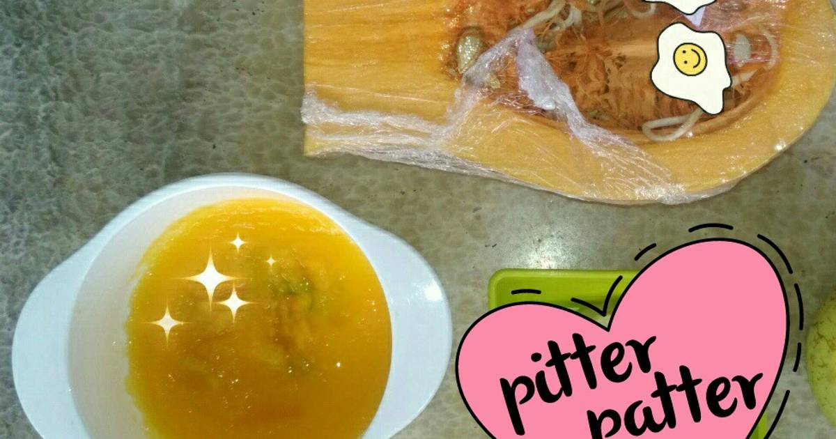 Resep Mpasi 6 bulan puree butternut pumpkin oleh renny_cascada Cookpad