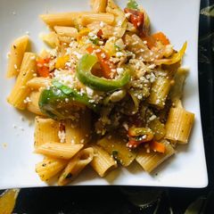 A picture of Primavera pasta.