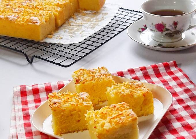 Langkah Mudah untuk Menyiapkan 11. CAKE KEJU GURIH, Sempurna