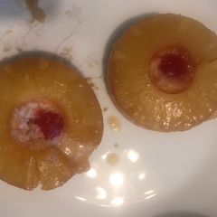 Pineapple upside-down cake A picture of Pineapple upside-down cake.