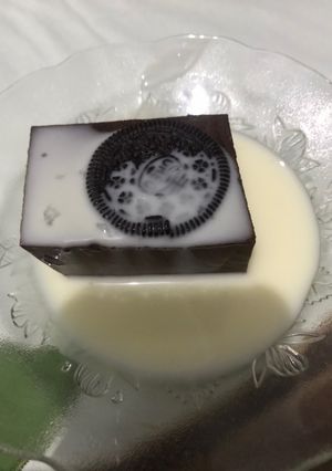 Foto resep Pudding oreo dengan fla susu