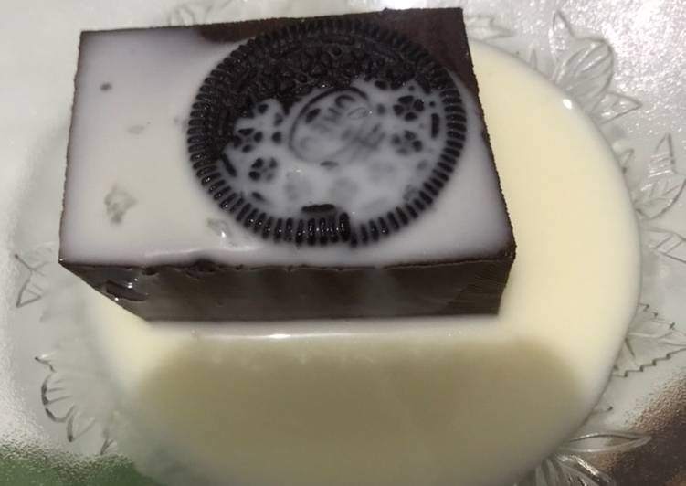 Pudding oreo dengan fla susu