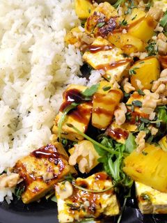Foto de Tofu de laranja e abacaxi