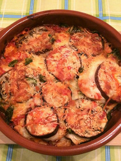 Una foto de Parmesana de berenjenas