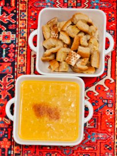 صورة لوصفة شوربة عدس وجزر