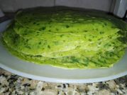 Una foto de panqueque de espinaca