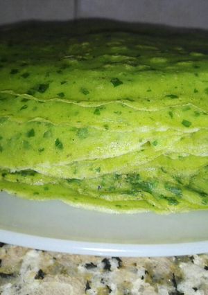 Una foto de Panqueques de espinaca