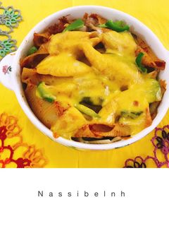 عکسی از دستور جامبوشلز سویا، بادمجون و پنیر