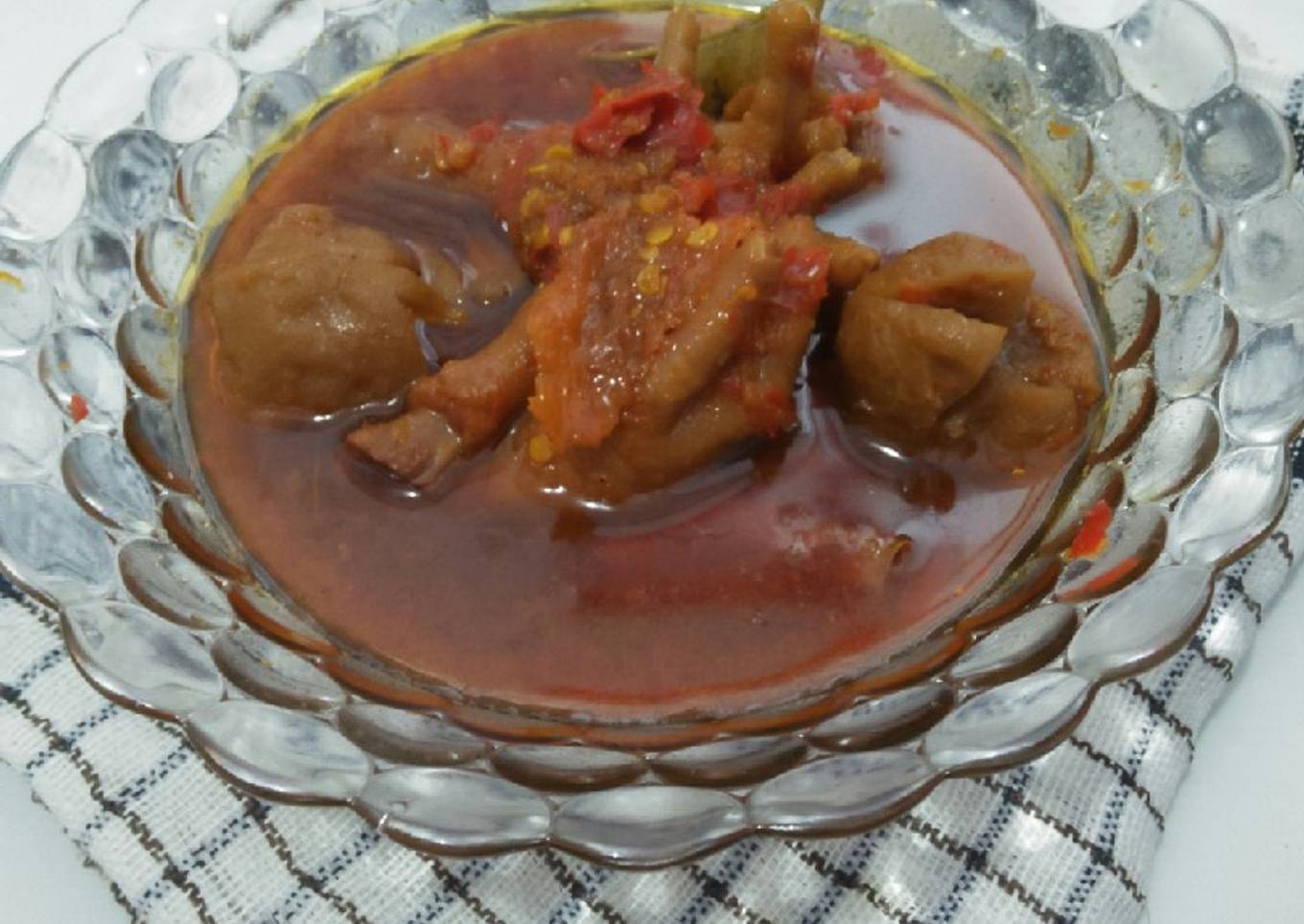 Ceker bakso kuah pedas manis