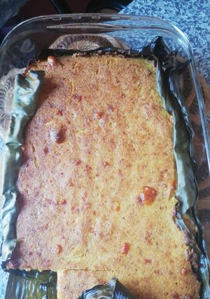 Una foto de Sopa paraguaya con queso y cebolla