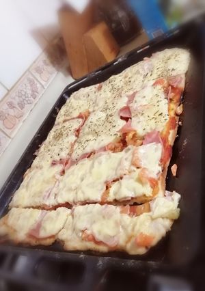 Una foto de Pizza casera