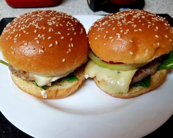 Unique Recipe My Sausage Meat  Melted Brie on Brioche Bun  Delicious Perfect