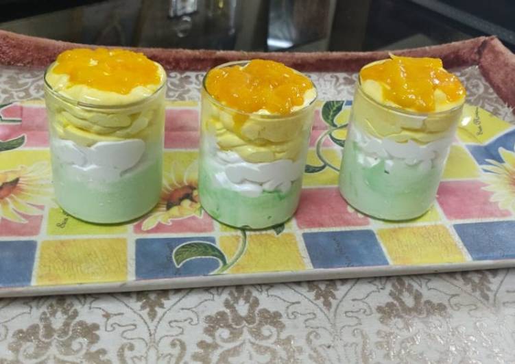 Colour full kesariya mango mousse