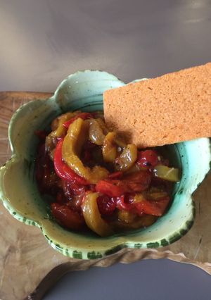 Une photo de Poivrons grillés à l’huile