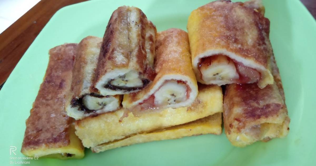 Resep Pisang Bakar Gulung Roti Tawar Oleh Lia Ariani Cookpad