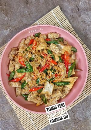 Foto resep Tumis Teri Tahu Tempe Lombok ijo
