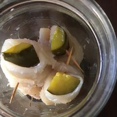 A picture of California Farm Pickled Fish Rolls.