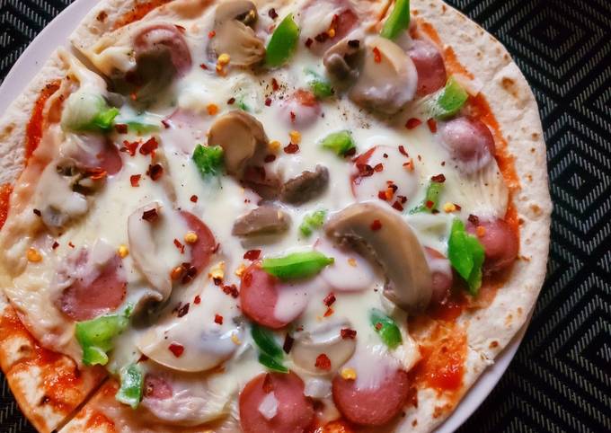 Recipe of Any-night-of-the-week Tortilla Pizza