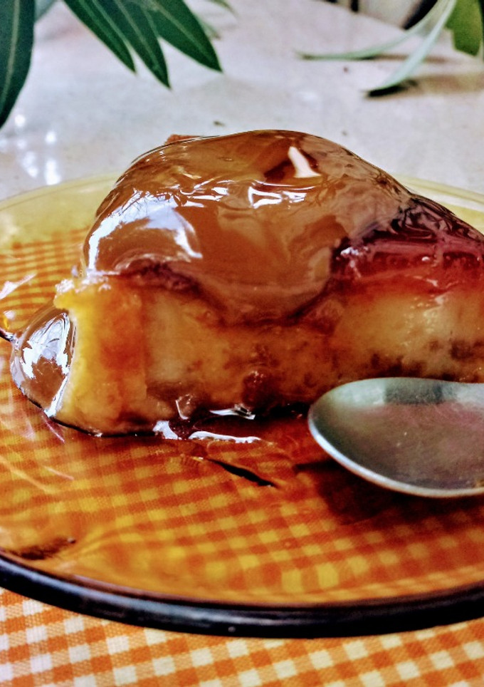 Una foto de Flan casero, sin horno y sin huevos