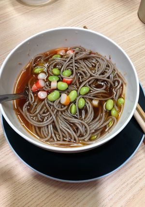 Hình của món Mì soba đơn điệu- chỉ 10 phút.