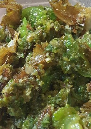 Foto resep Ikan asin kapas sambal hijau