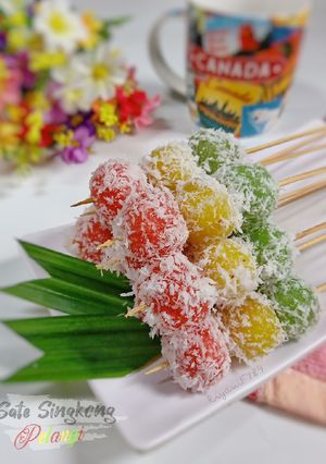 Foto resep Sate singkong pelangi aka bola2 singkong