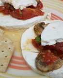 Cama de Queso Fresco con Verduras salteadas