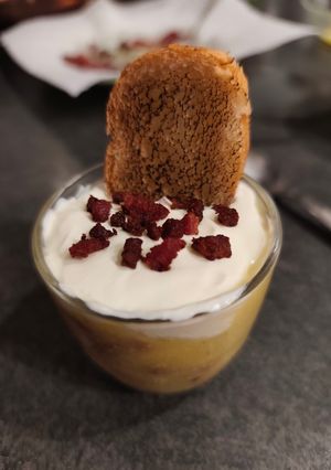 Une photo de Liégeois de courgette popcorn au bacon grillé 😋