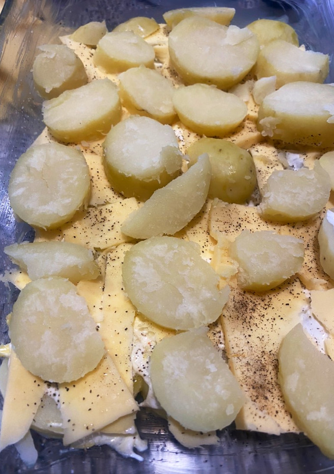 Una foto de Papas gratinadas