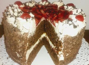 Una foto de Torta de Nesquik ideal para rellenar y decorar como quieras!