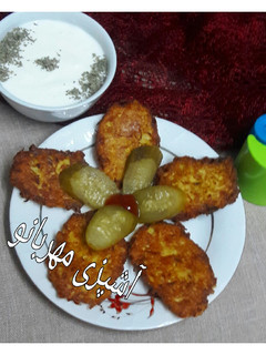 عکسی از دستور کوکو سیب زمینی خام