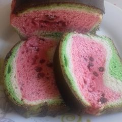 A picture of Watermelon Lookalike Bread.