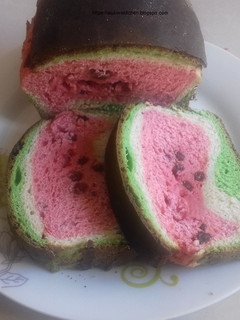 A picture of Watermelon Lookalike Bread.