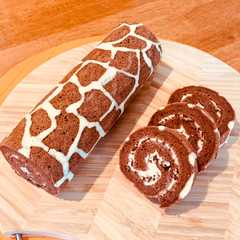 A picture of Giraffe Choco Rollcake.