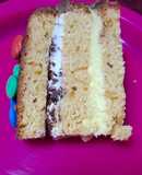 Torta de cumpleaños de mandarinas con crema pastelera y crema chantilly