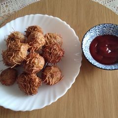 A picture of Vermicelli potato chutney coins.