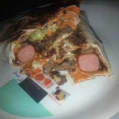 A picture of Beef shawarma.