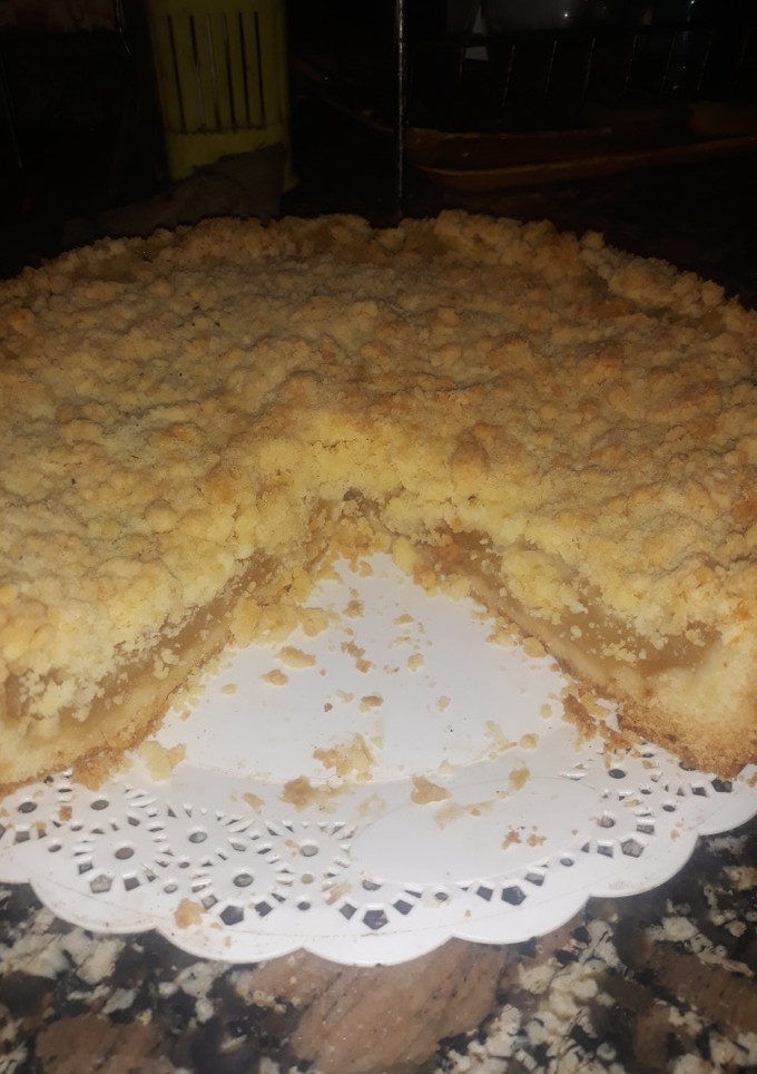 Una foto de Crumble de manzana