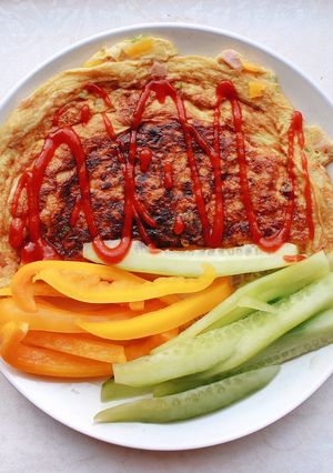 Hình của món Trứng chiên cuộn rau củ (bữa tối).