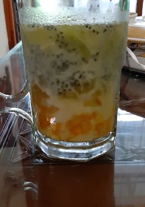Foto resep Orange Sparkling Melon Squash 🍊🍈🍹