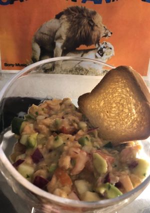 Una foto de Ceviche de salmón 🦀