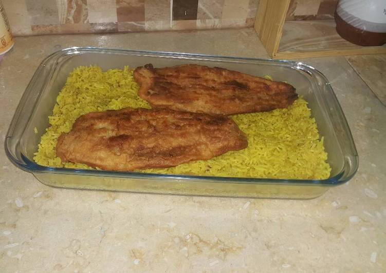 فيليه سمك ورز وسلطة