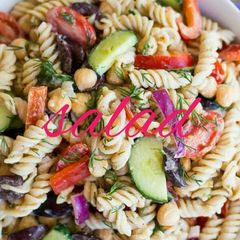 Healthy pasta salad A picture of Healthy pasta salad.