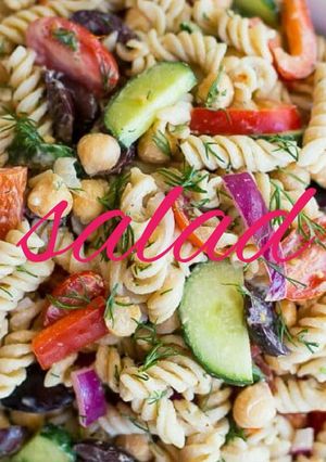 A picture of Healthy pasta salad.