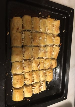 صورة لوصفة بقلاوة باللوز