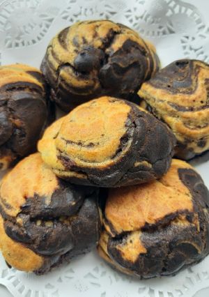 Foto resep Soes coklat marble